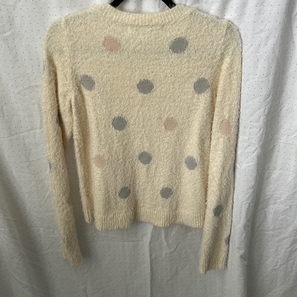 LC Lauren Conrad Neutral Polka Dot Cream Sweater - Picture 2 of 4